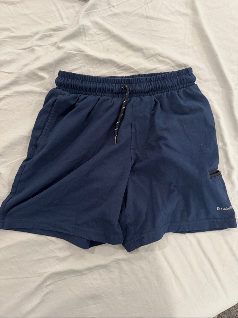 Navy Athletic Drawstring Shorts
